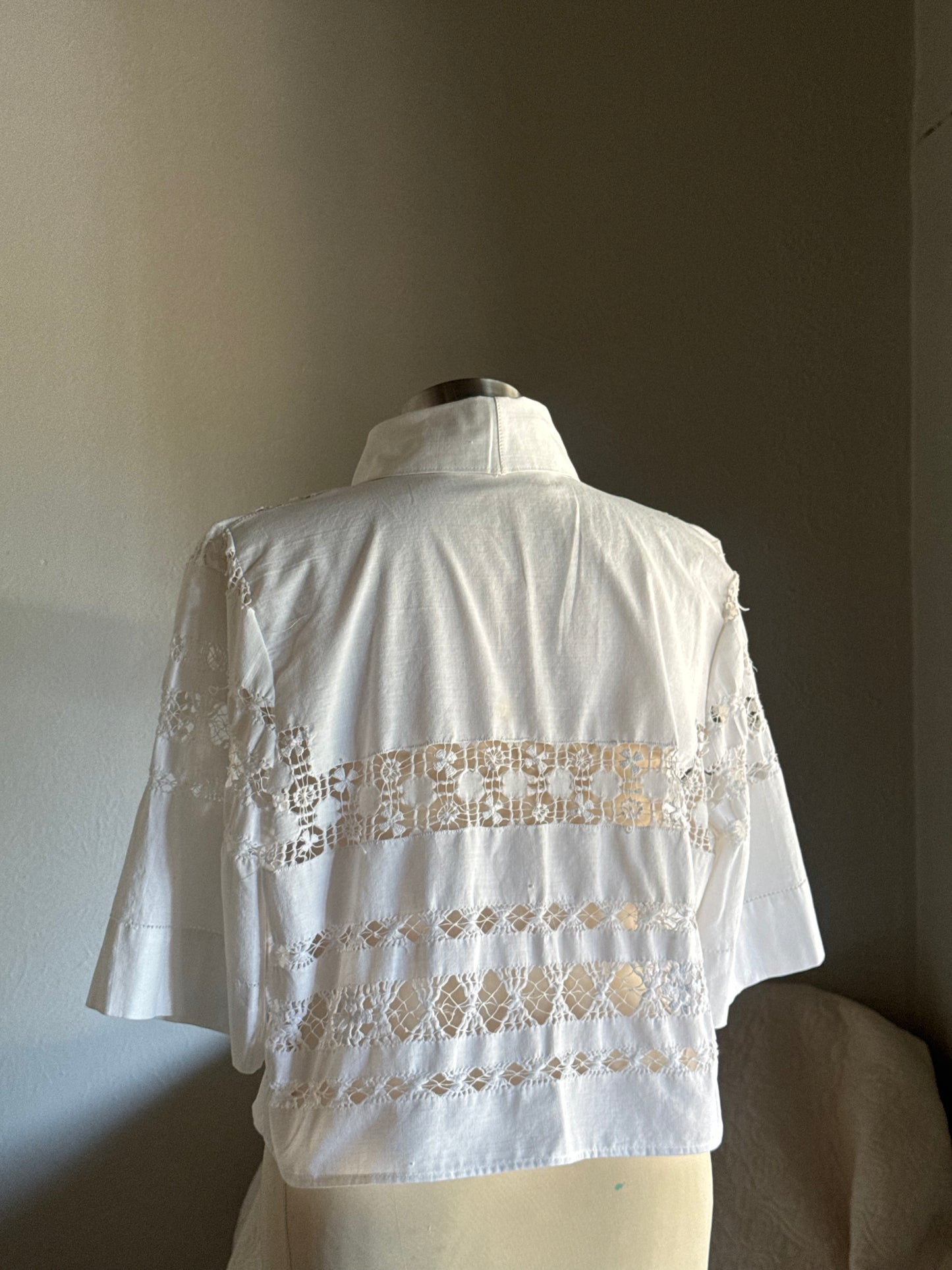 Judy Handcrafted Vintage Cropped Button Down