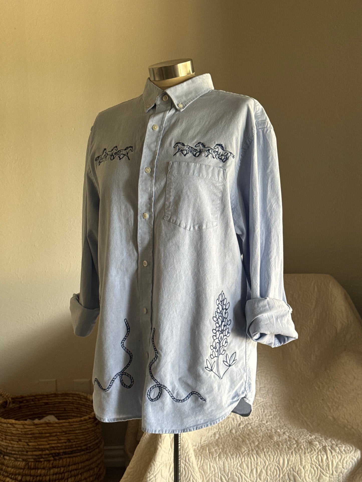 Jaxson Handcrafted Embroidered Button Down