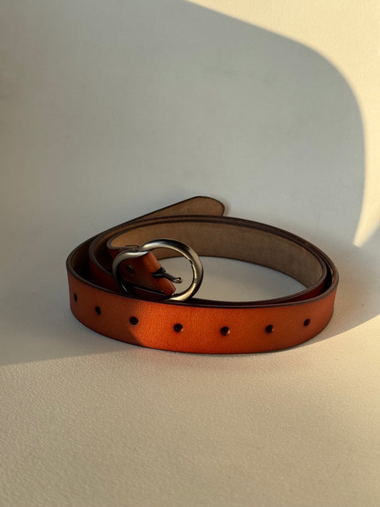 Michael Classic Gunmetal Belt In Desert Brown