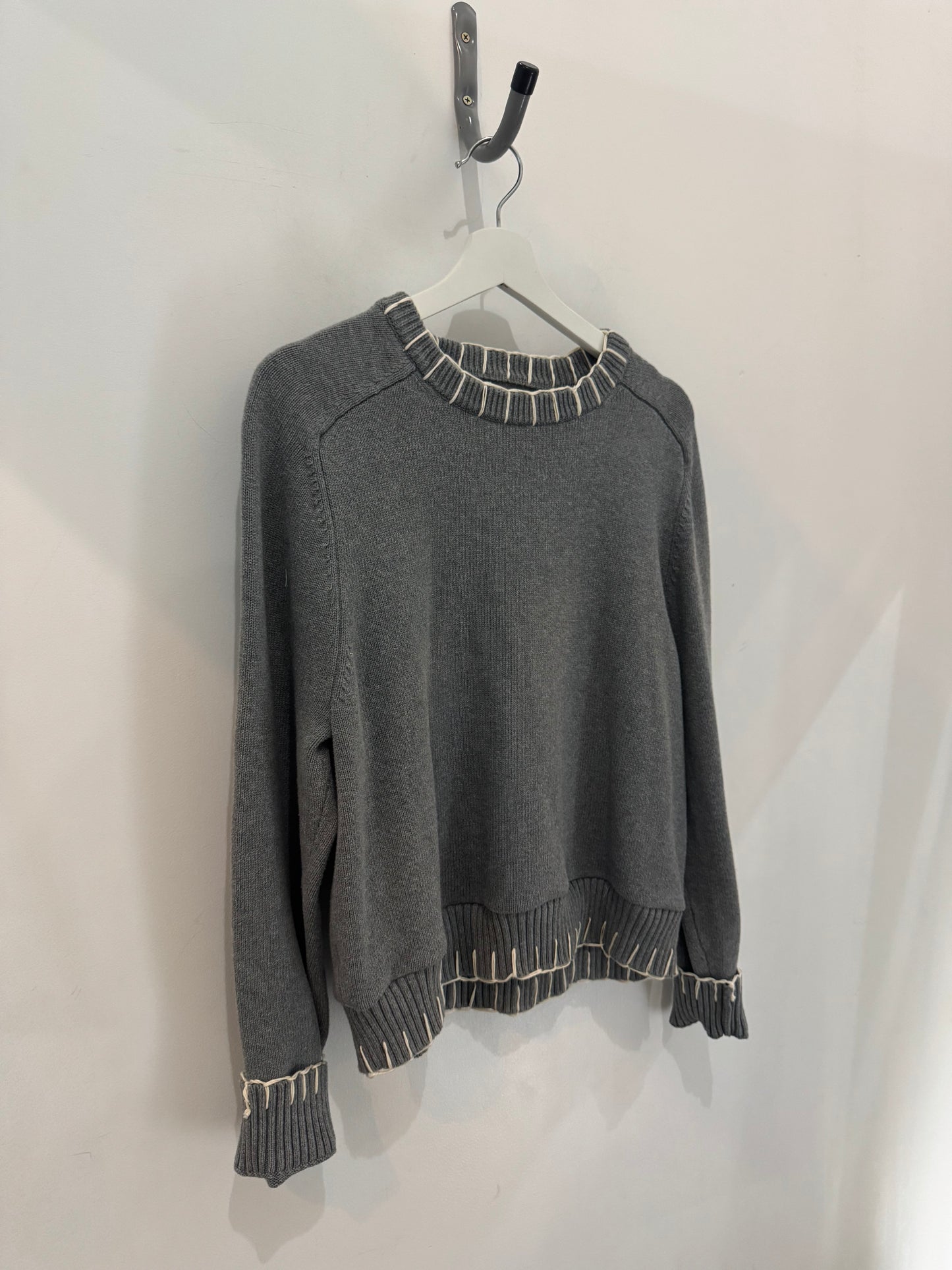 Classic Joe Handcrafted Blanket Stitch Pullover Sweater