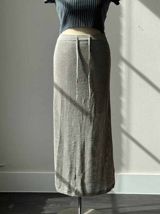 Adam Knit Midi / Maxi Skirt In Grey