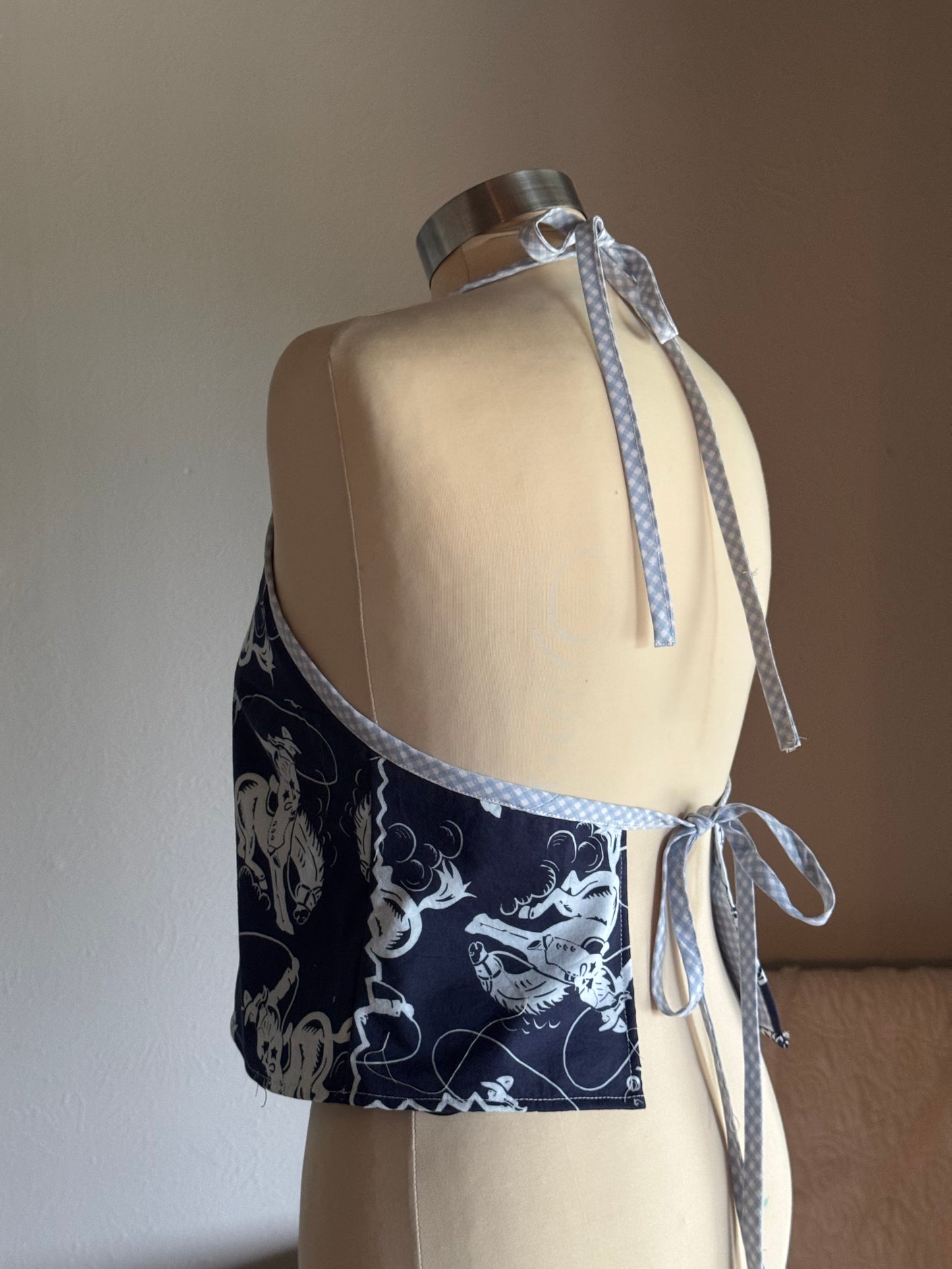 Brenda Handcrafted Open Back Rodeo Halter Top