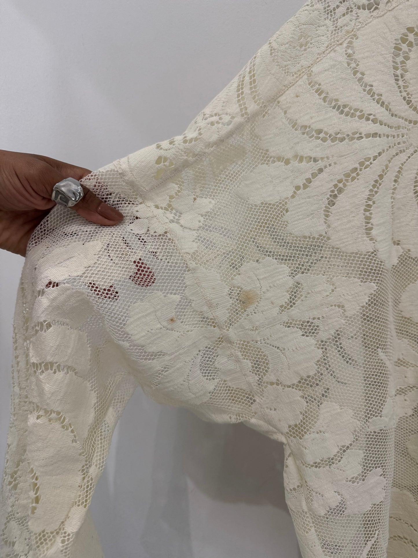 Ladell Handcrafted Vintage Button down Shirt In Vanilla￼