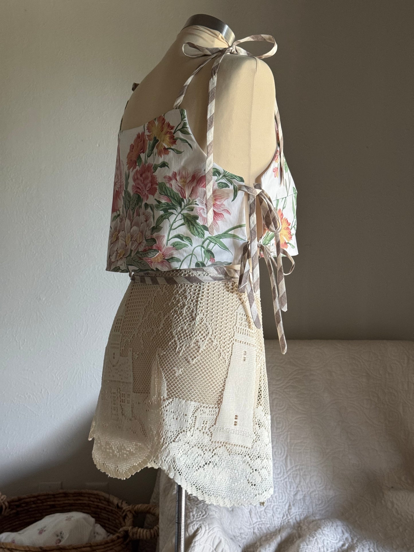 Delaney Handcrafted Vintage Lace Wrap Skirt