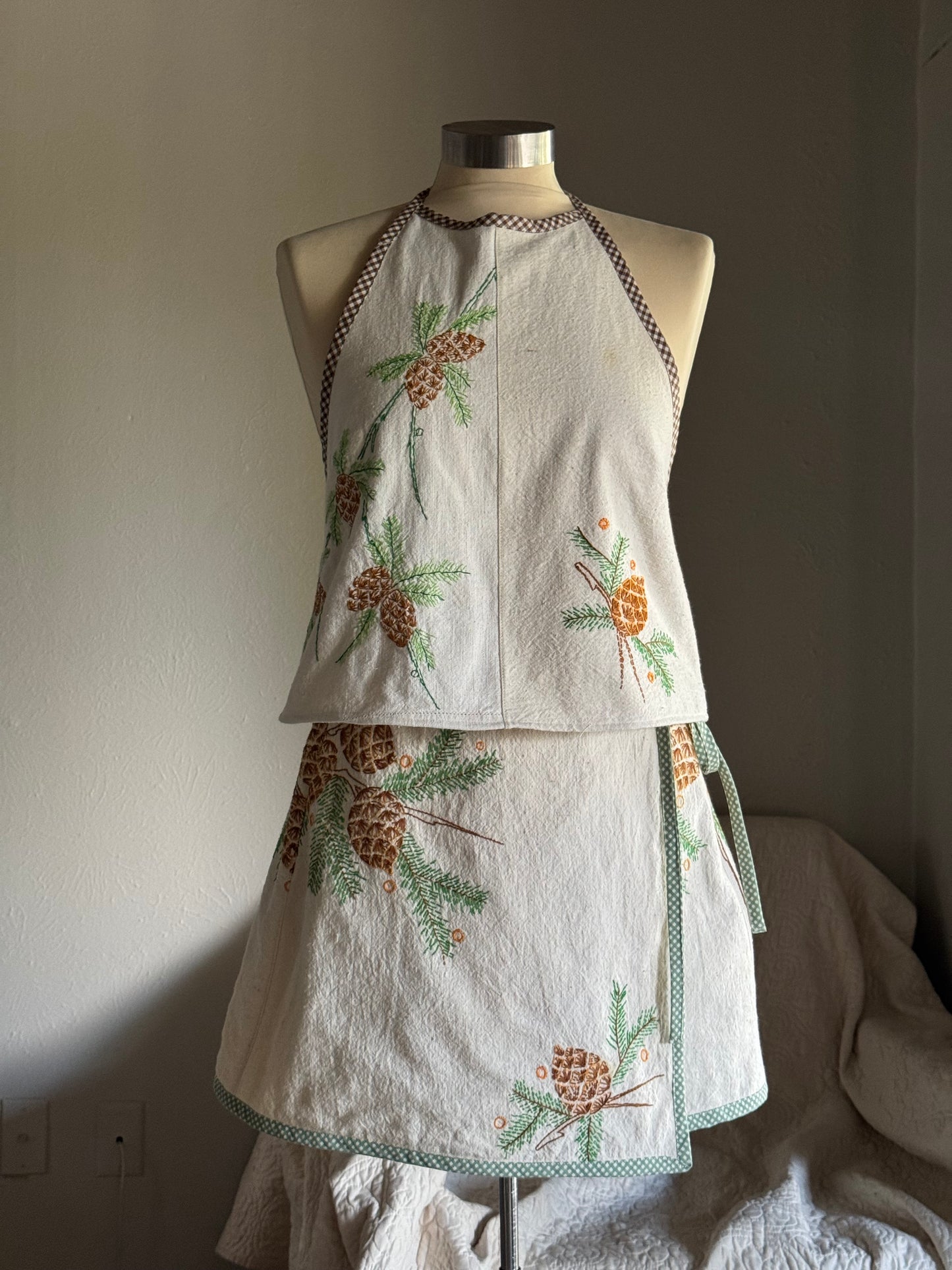Brenda Handcrafted Vintage Hand Embroidered Halter Top