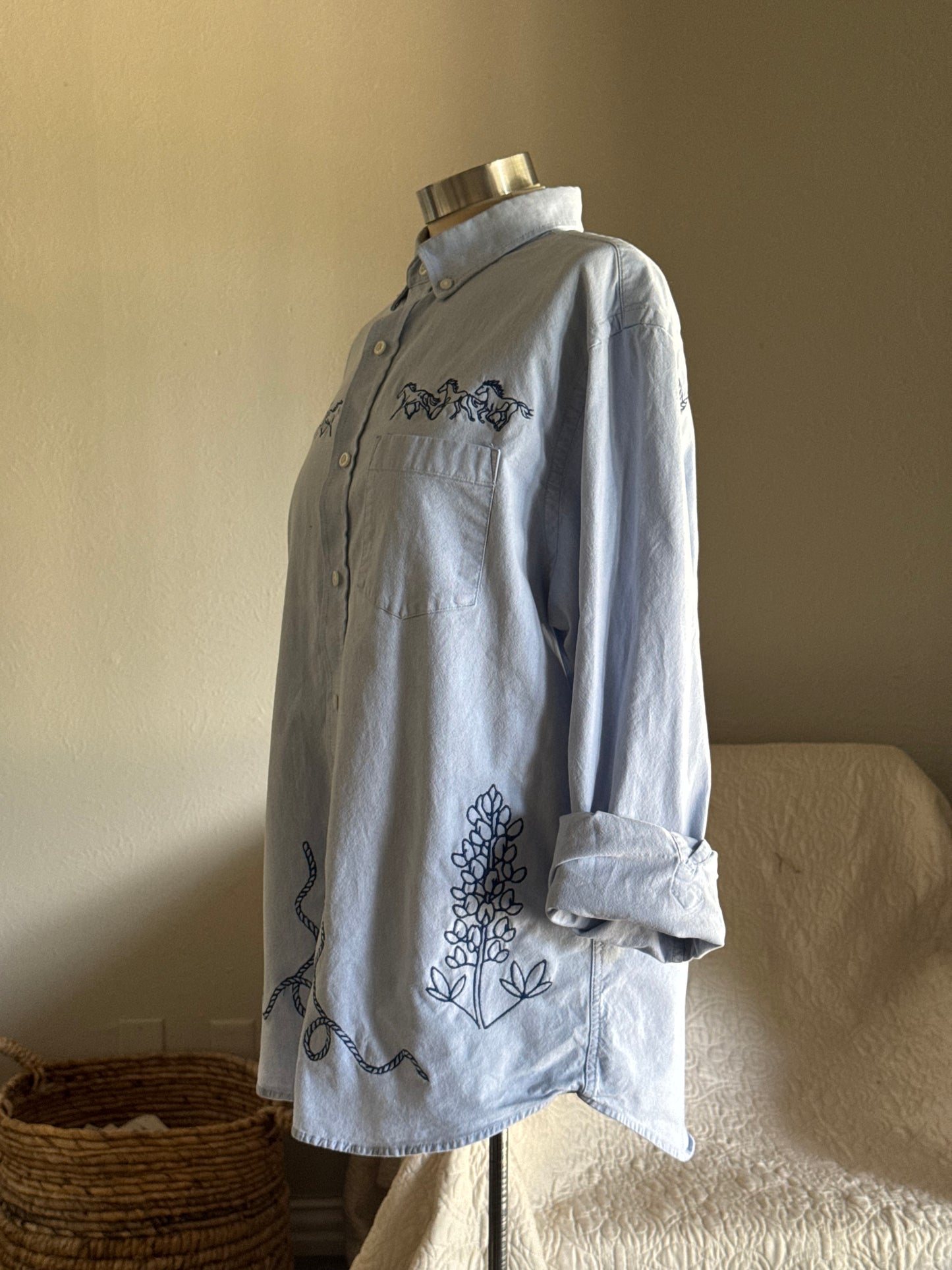 Jaxson Handcrafted Embroidered Button Down