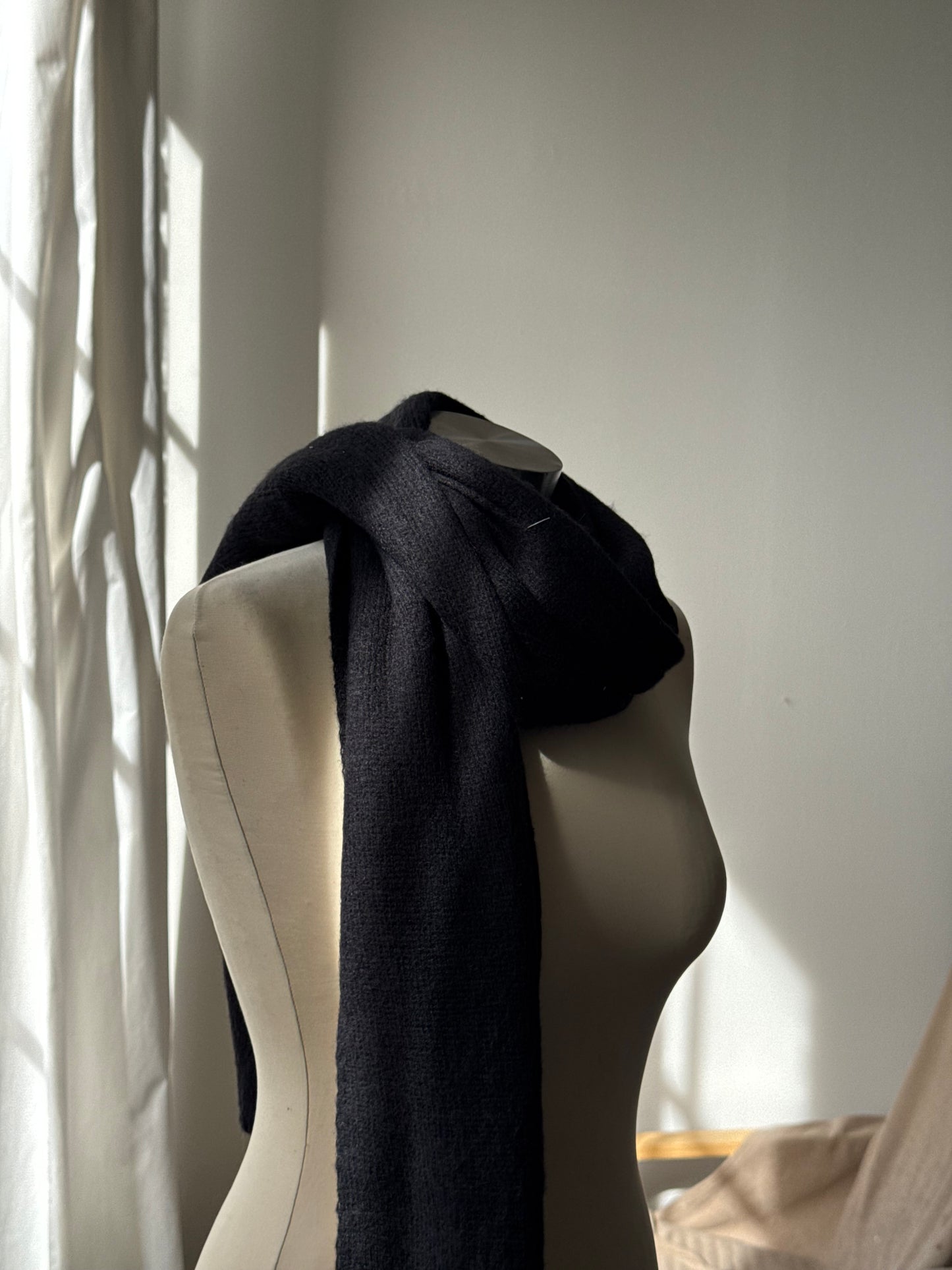 Tina Ultra Soft Classic Scarf In Midnight Black