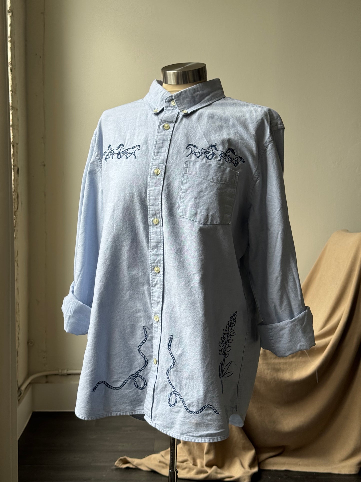 Jaxson Handcrafted Embroidered Button Down