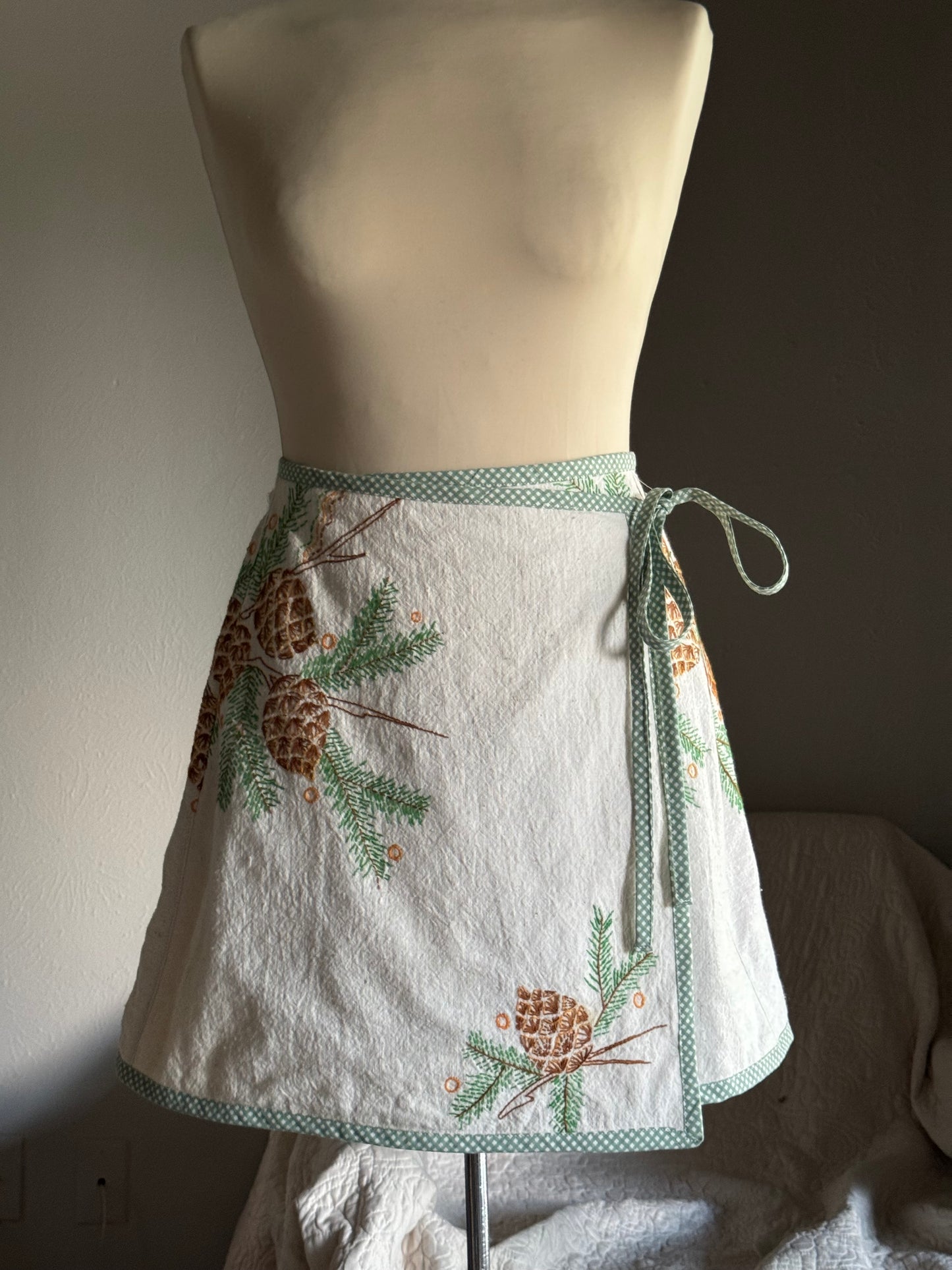 Delaney Handcrafted Vintage Hand Embroidered Wrap Skirt