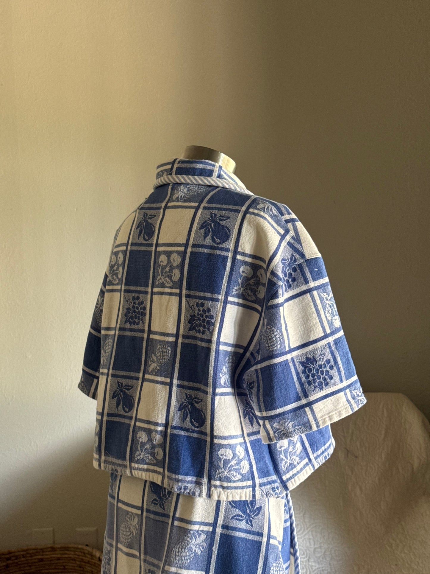 Judy Handcrafted Vintage Tie Front Top
