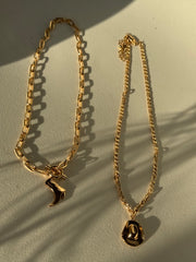 Corky Cowboy Hat Boot & Toggle Double Chain Necklace Set In Gold