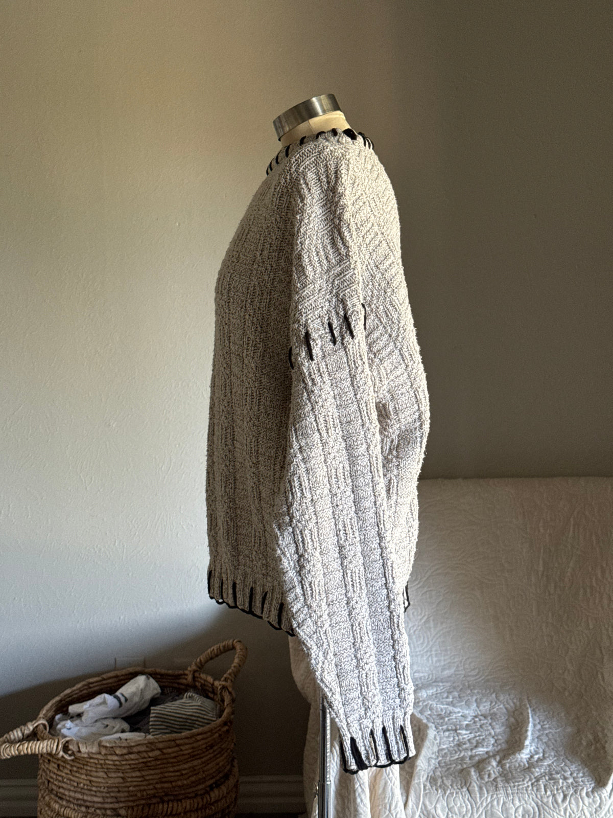 Joe Handcrafted Blanket Stitch Chunky Sweater