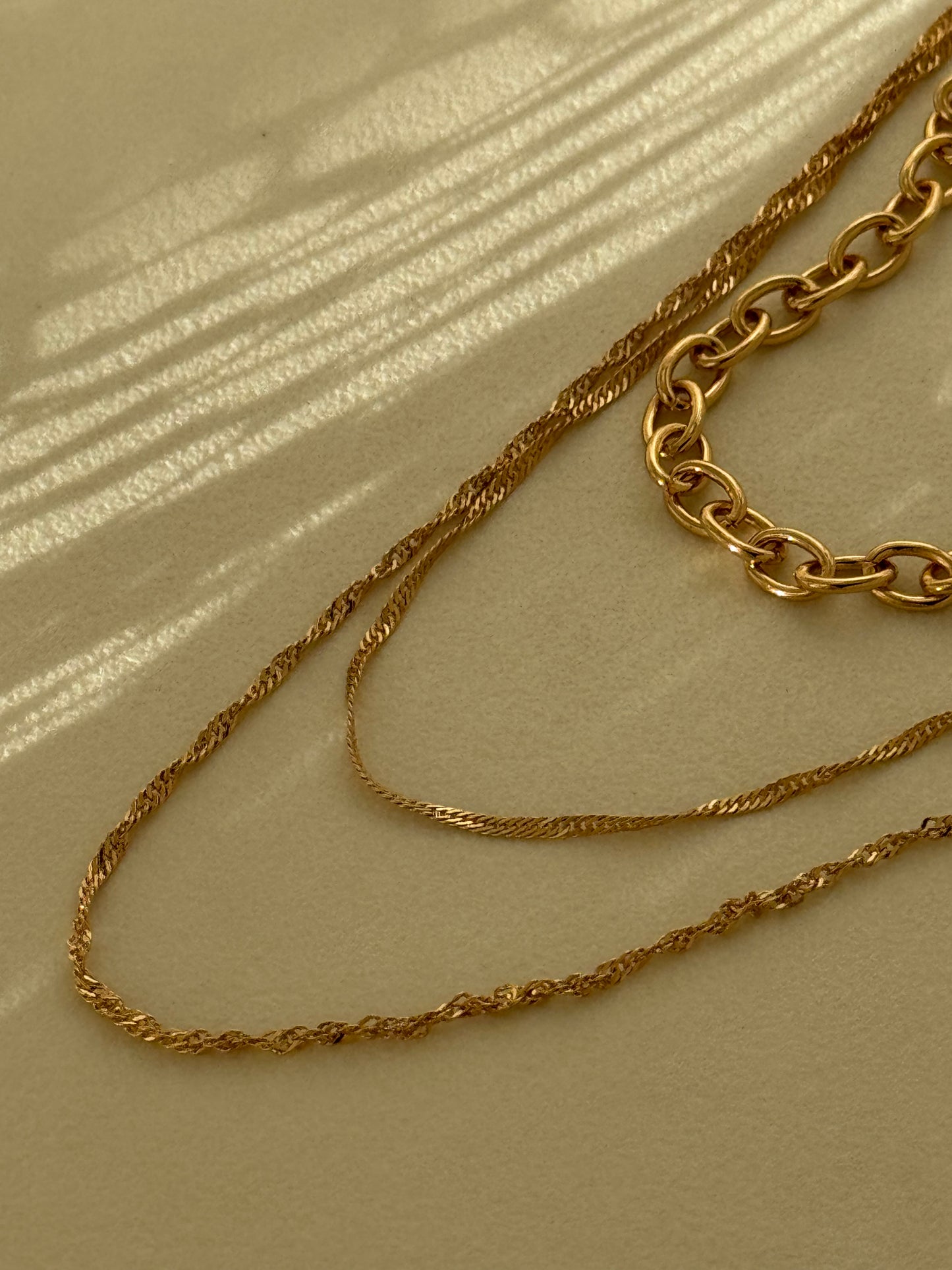 Rachel Chain Link Layered Necklace In Gold