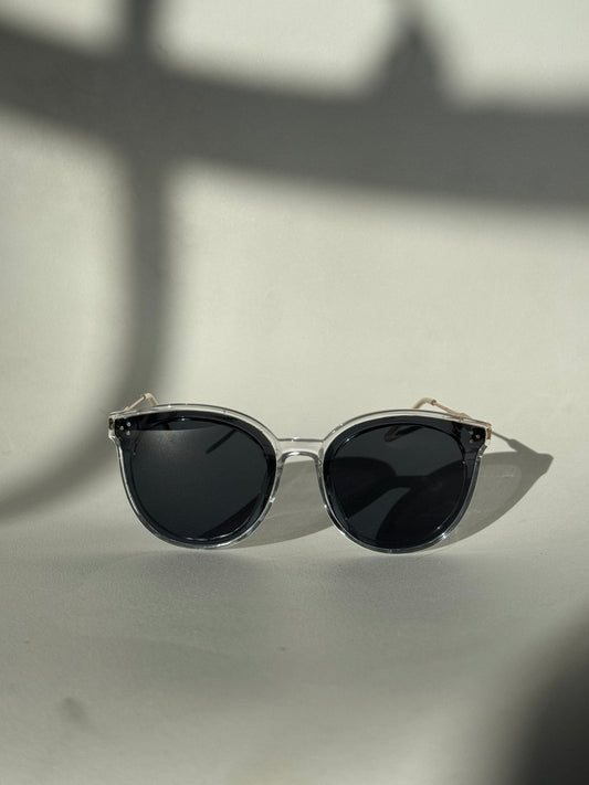 Priscilla Tri Stud Sunglasses In Clear