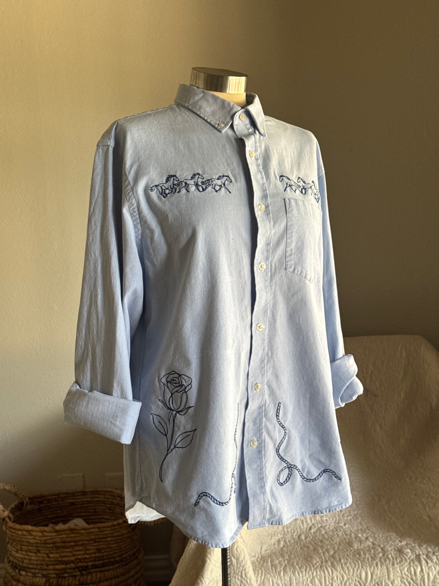 Jaxson Handcrafted Embroidered Button Down