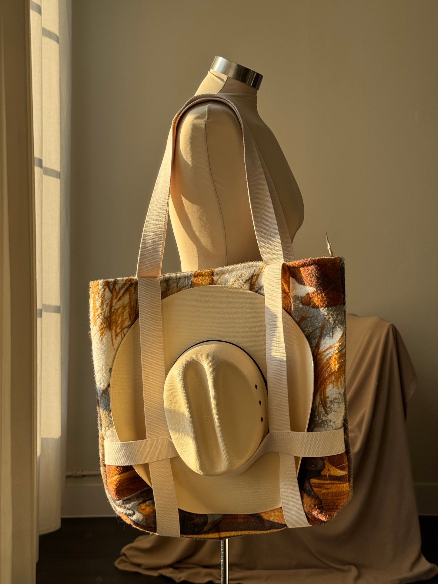 Magnus Handcrafted Tote Hat Holder Bag