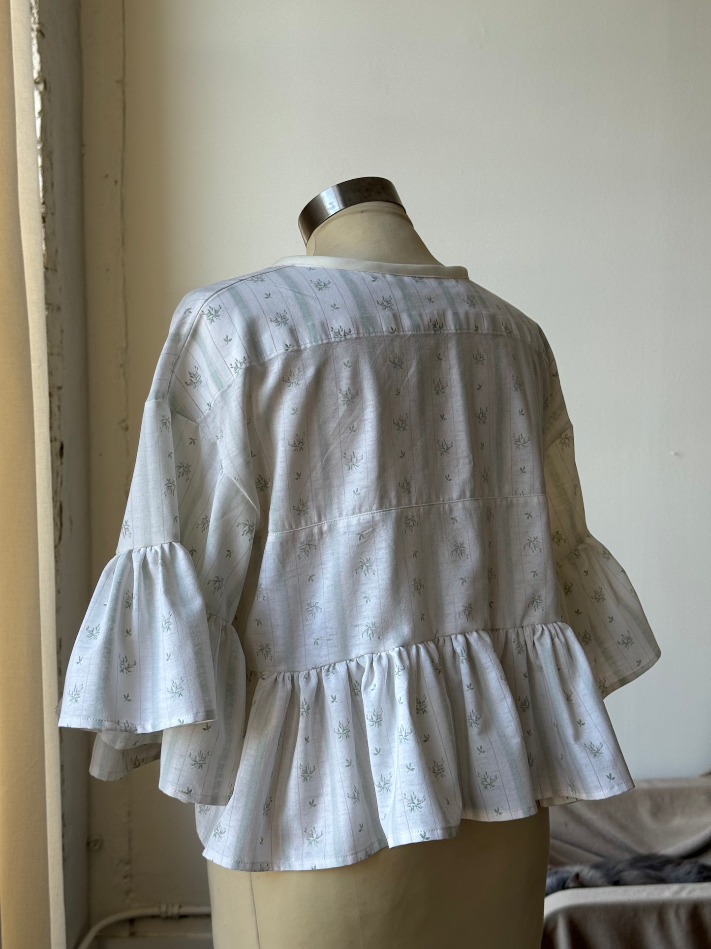 Joycie Handcrafted Vintage Tie Front Top