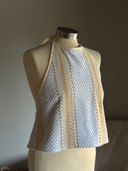 Brenda Handcrafted Halter Towel Top In Vanilla (2nd)