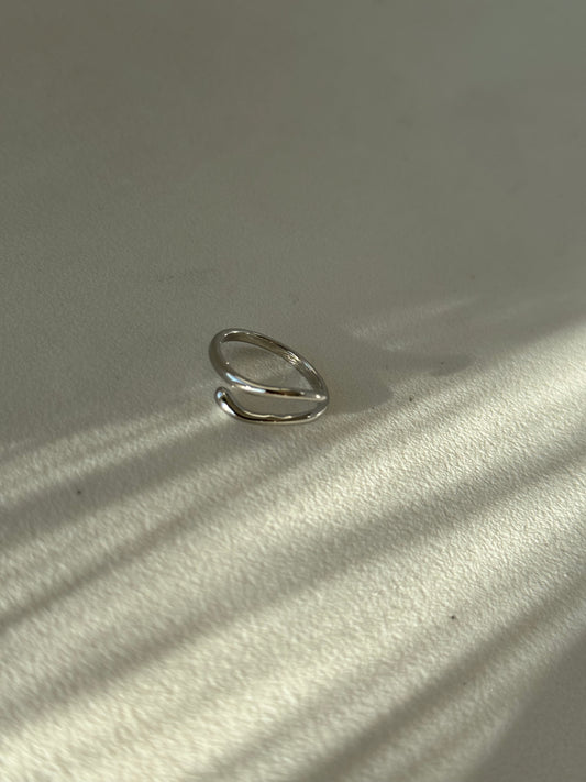 Margaret Open Ended Wave Ring In Silver