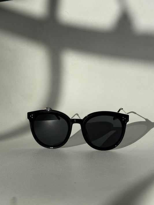 Priscilla Tri Stud Sunglasses In Black