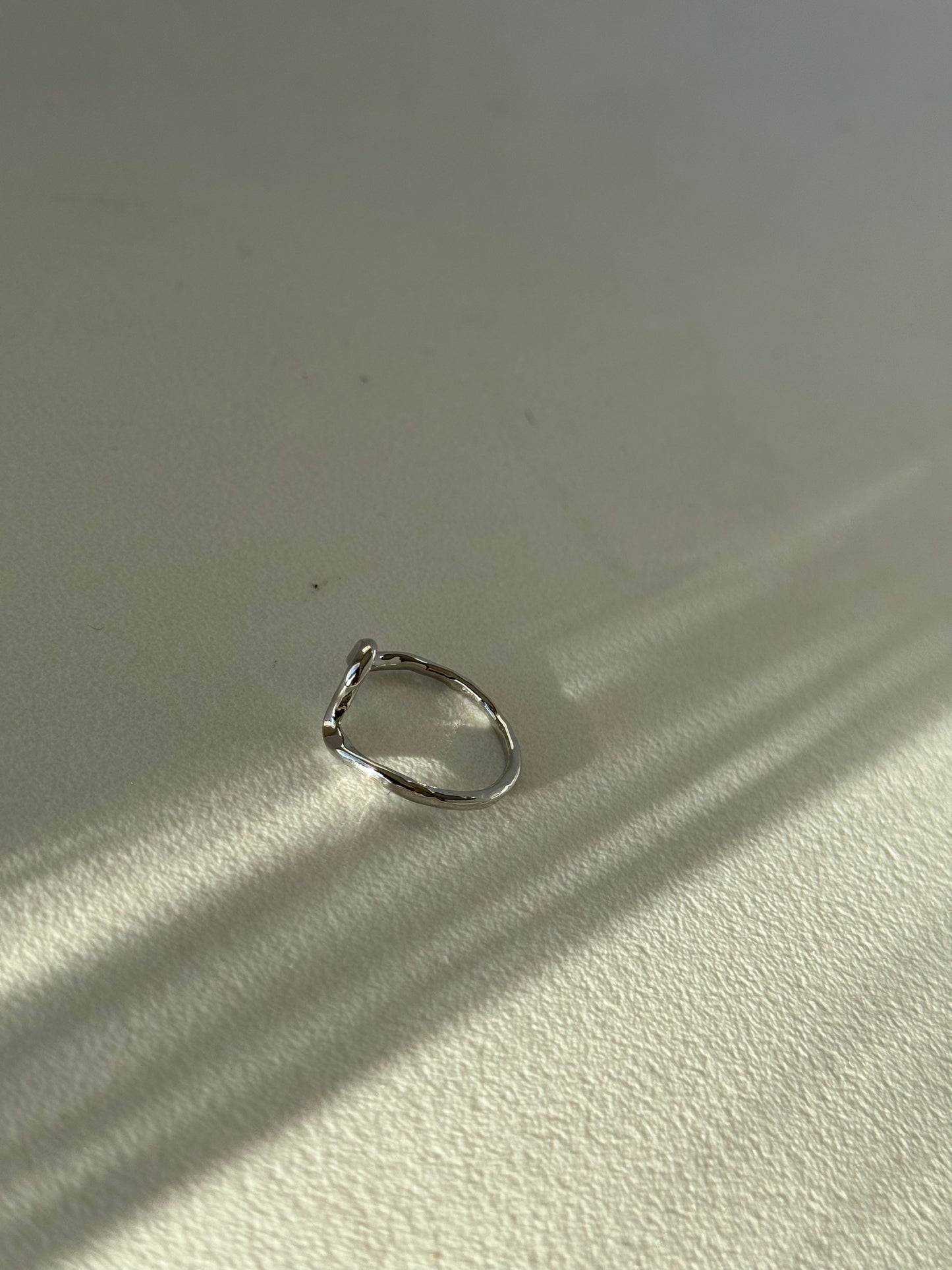 Organic Ditch Ring In Silver