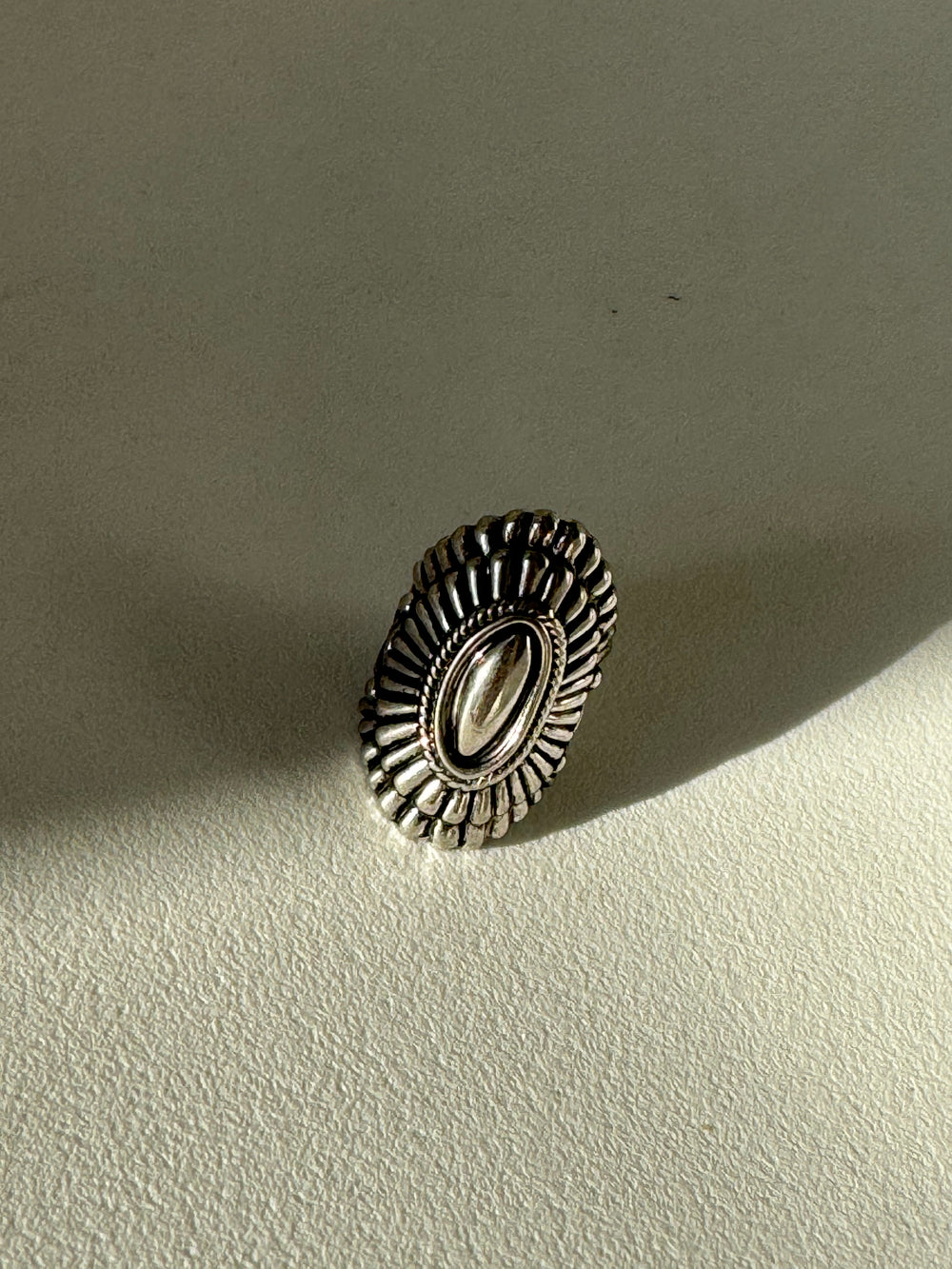 Garland Concho Statement Ring In Antique Silver