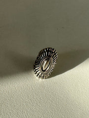 Garland Concho Statement Ring In Antique Silver