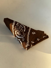 Garret Classic Cotton Bandana In Chocolate