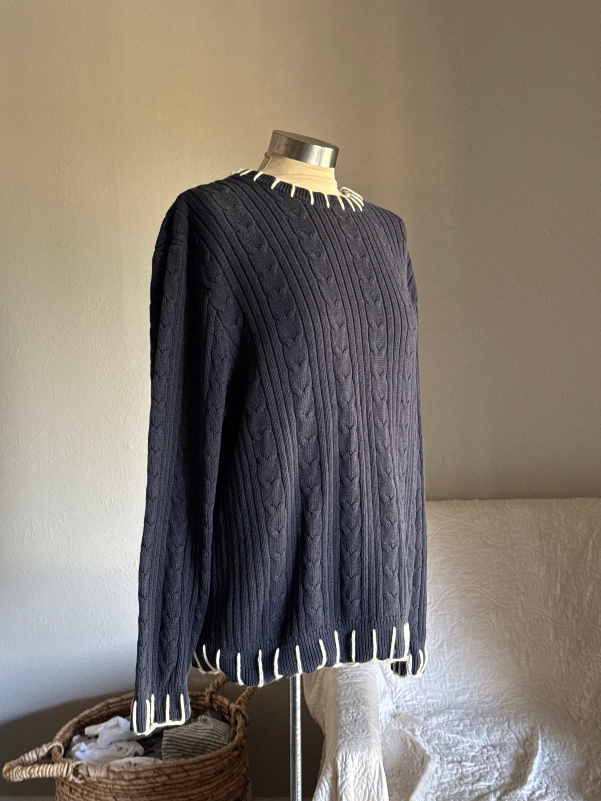 Joe Handcrafted Blanket Stitch Chunky Sweater