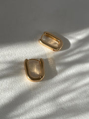 Sean Stainless Steel Hug Hoop Earring In Gold
