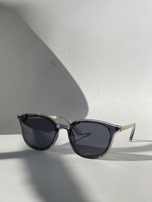 Casey Double Stud 80s Style Sunglasses In Grey