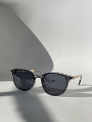 Casey Double Stud 80s Style Sunglasses In Grey