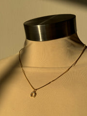Horseshoe Mini Charm Necklace In Gold
