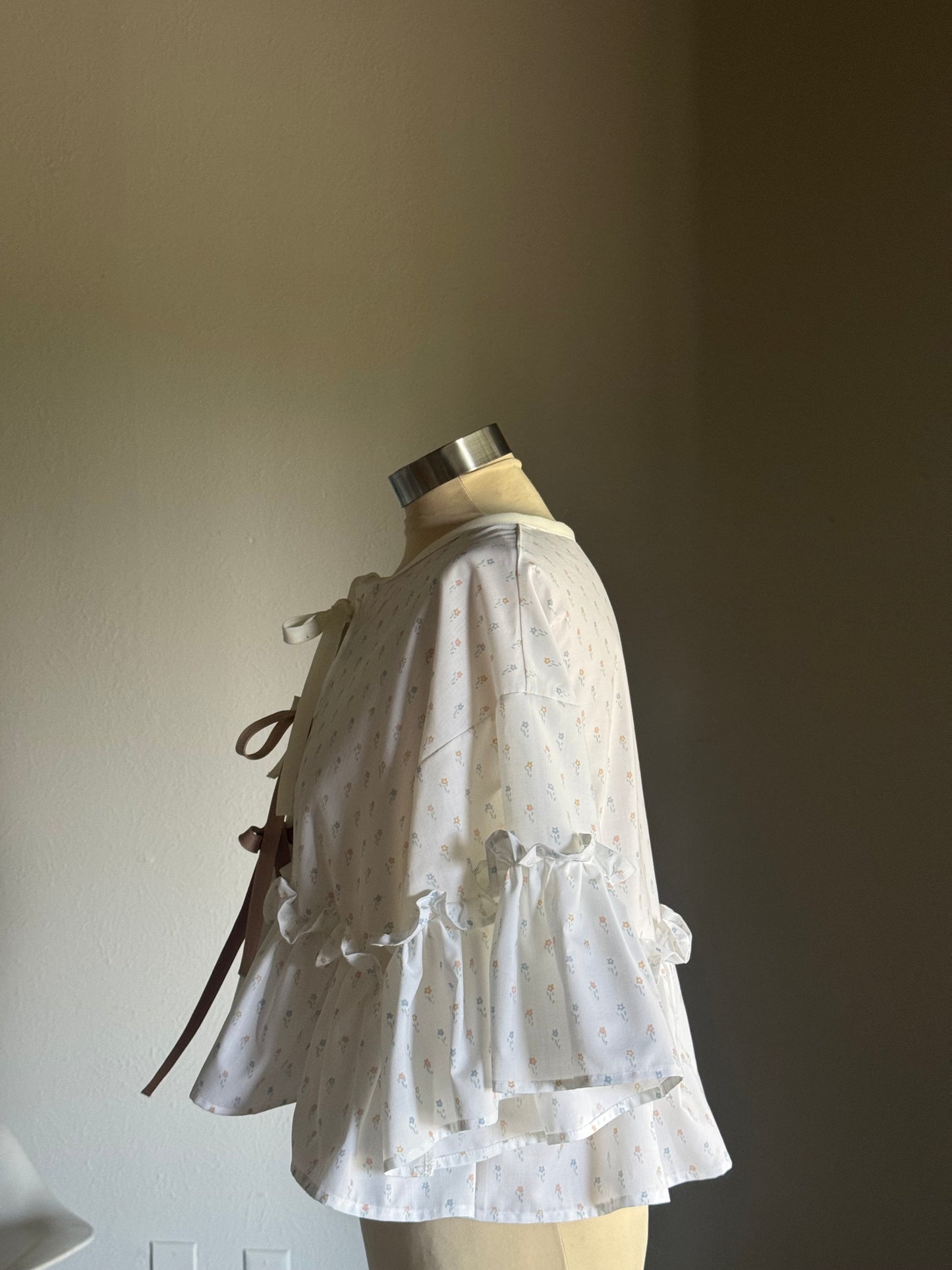 Joycie Vintage Cotton Handcrafted Ruffle Top