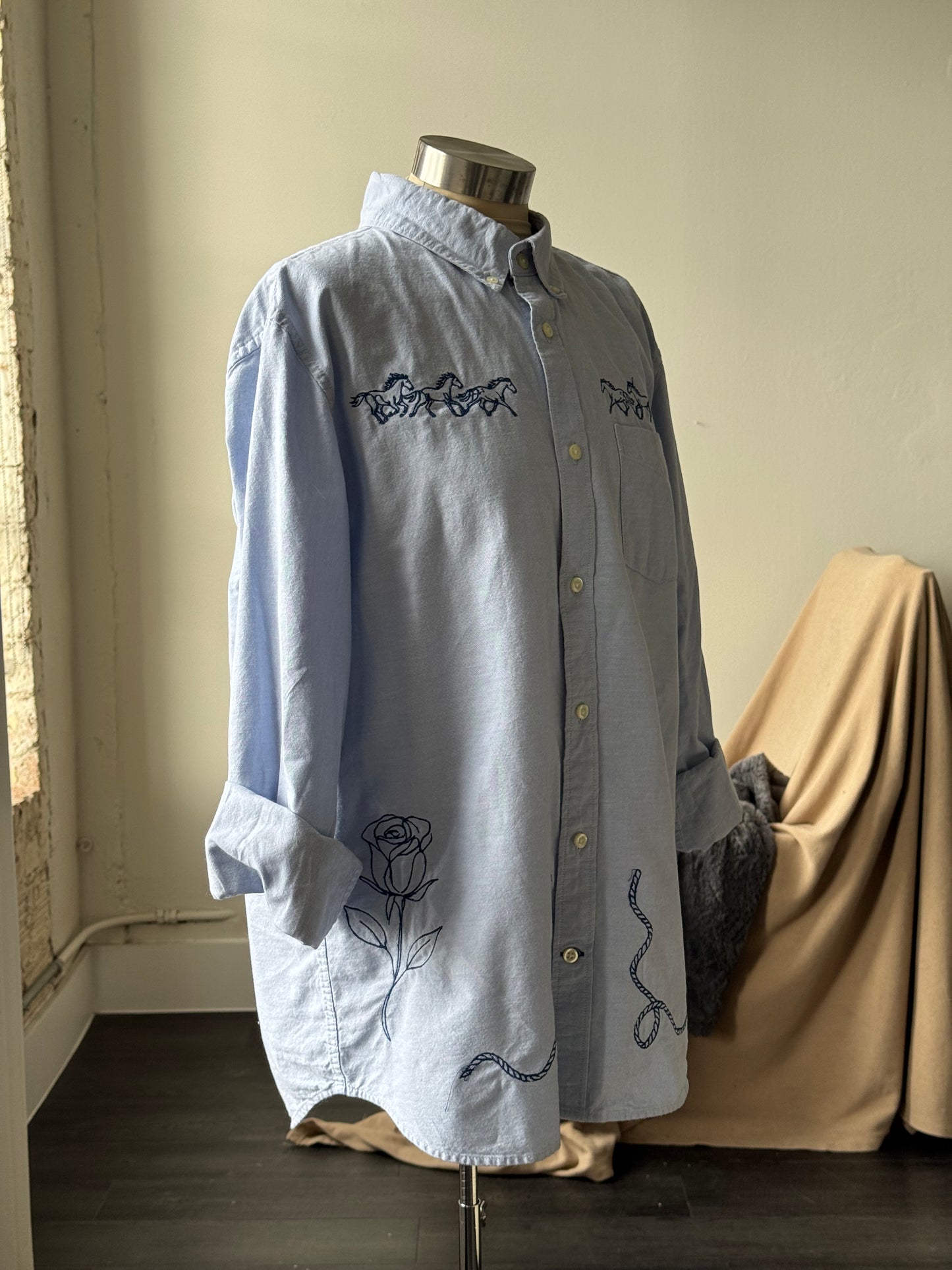 Jaxson Handcrafted Embroidered Button Down