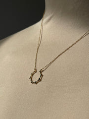 Crown 14k Gold Dipped Necklace