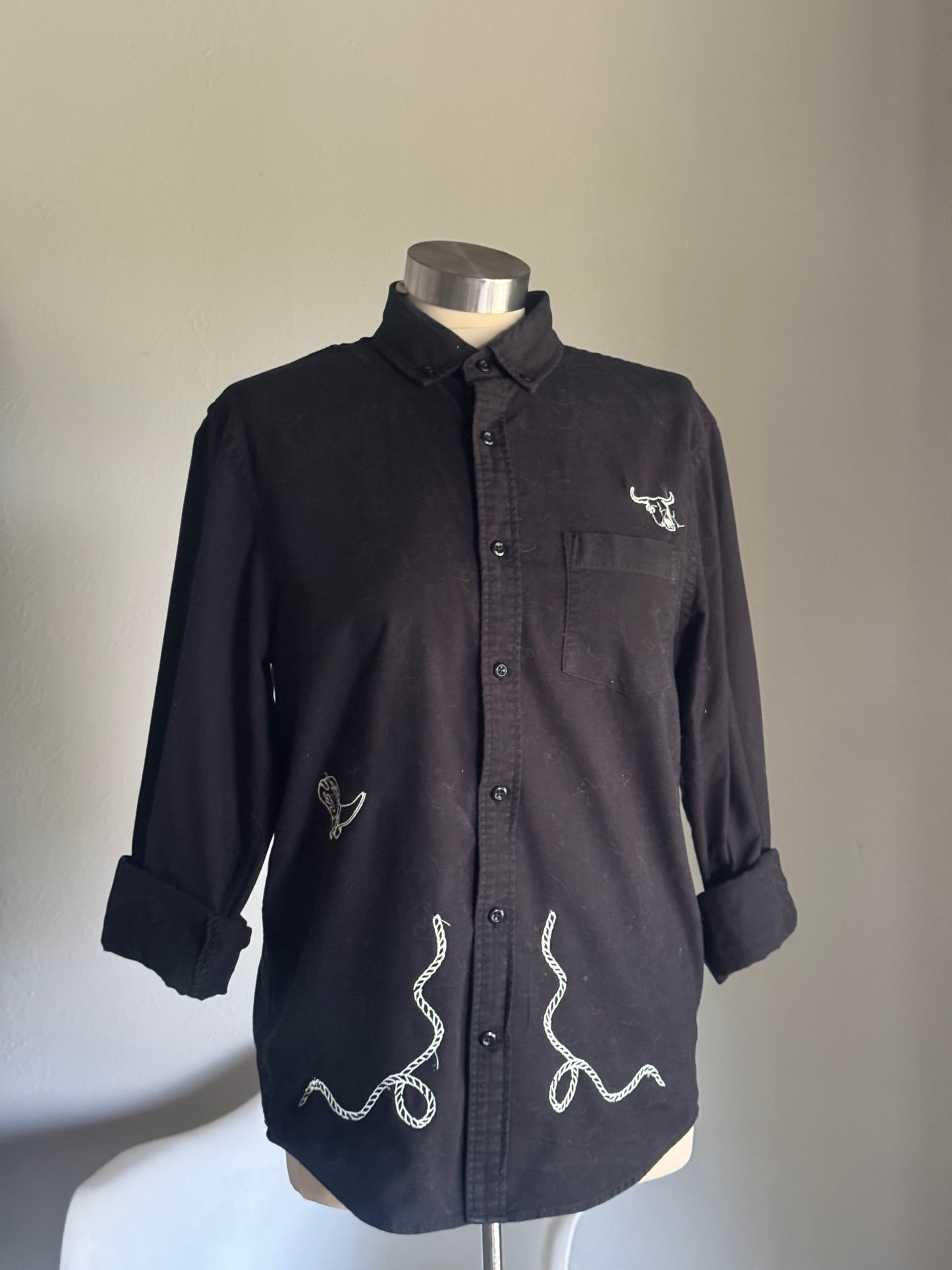 Jaxson Handcrafted Sad Songs Cotton Button Down Long Sleeve