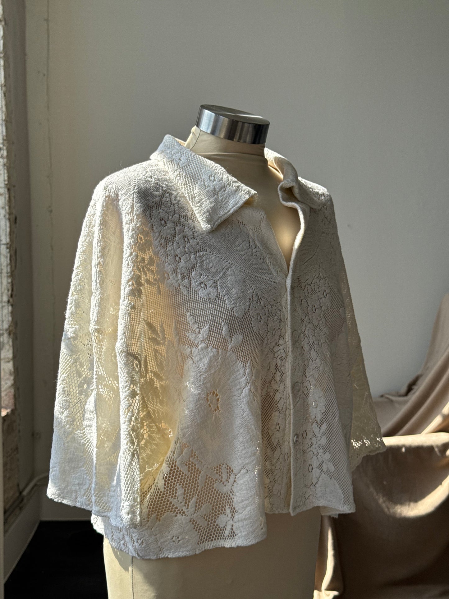 Judy Handcrafted Vintage Button Down In Natural