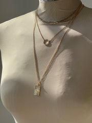 Charlies Beaded Layered Sunburst Necklace In Aqua