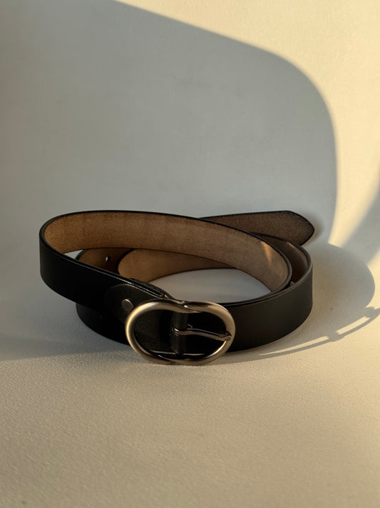Michael Classic Gunmetal Belt In Black