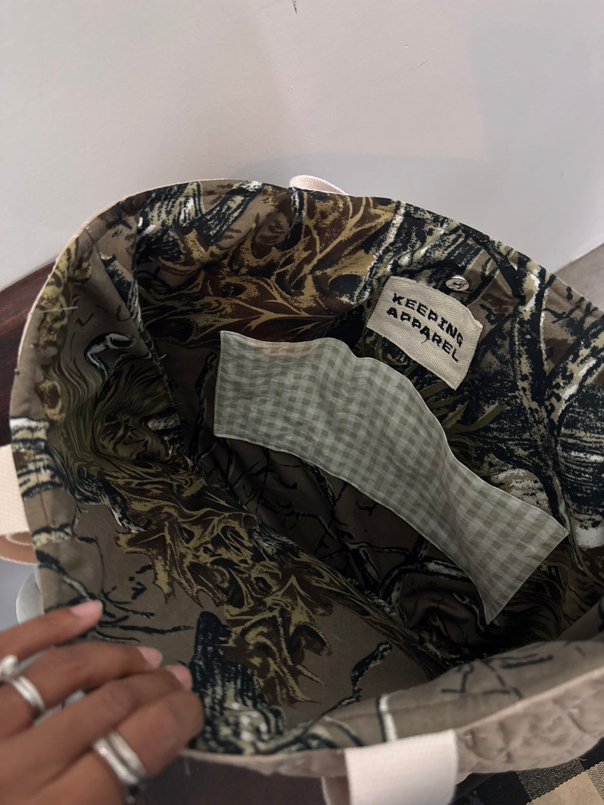 Haselden Handcrafted Hat Holder Quilted Tote Bag
