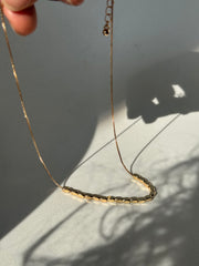 Nadine Nugget Gold Dipped Necklace In Gold