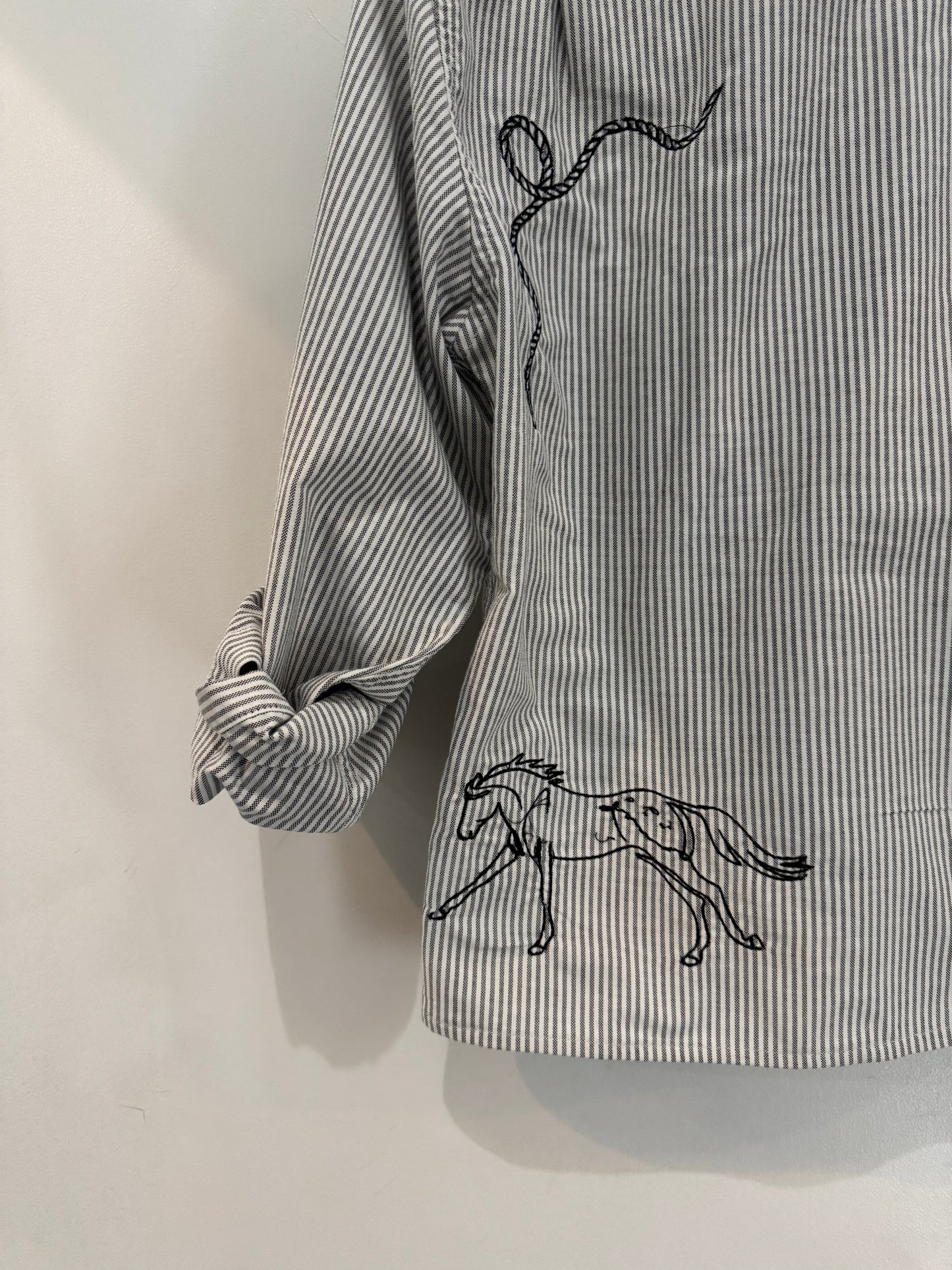 Lawrence Handcrafted Cropped Cotton long sleeve Button Down