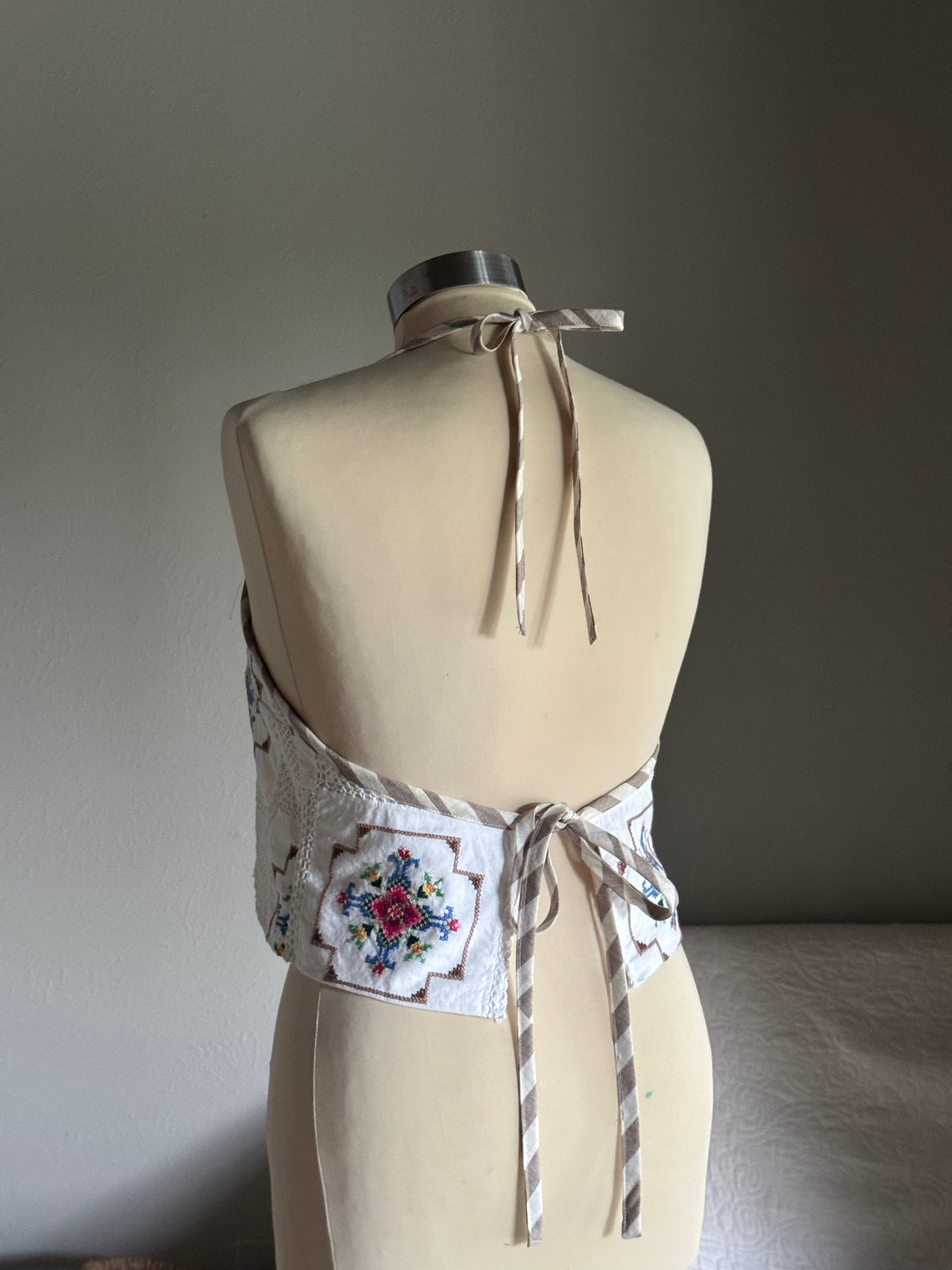 Brenda Fae Handcrafted Crochet Cropped Halter Top