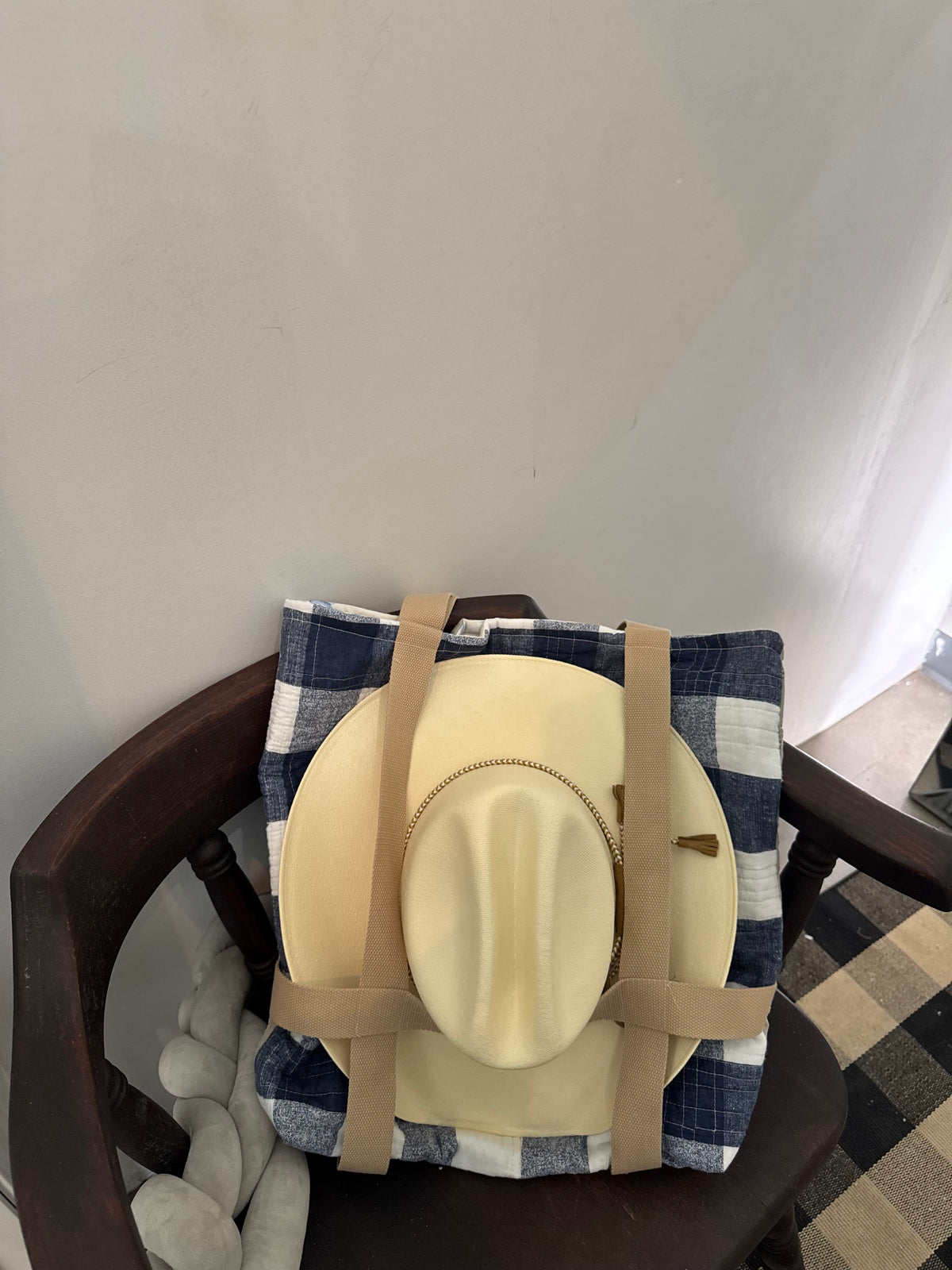 Haselden Handcrafted Hat Holder Quilted Tote Bag