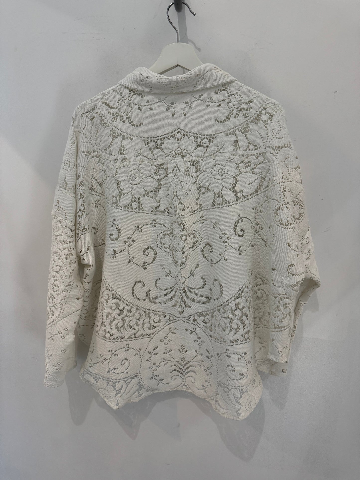 Ladell Handcrafted Vintage Shacket In Milk