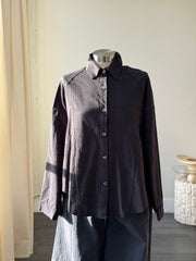 Stephen Cotton Open Back Button Down In Black