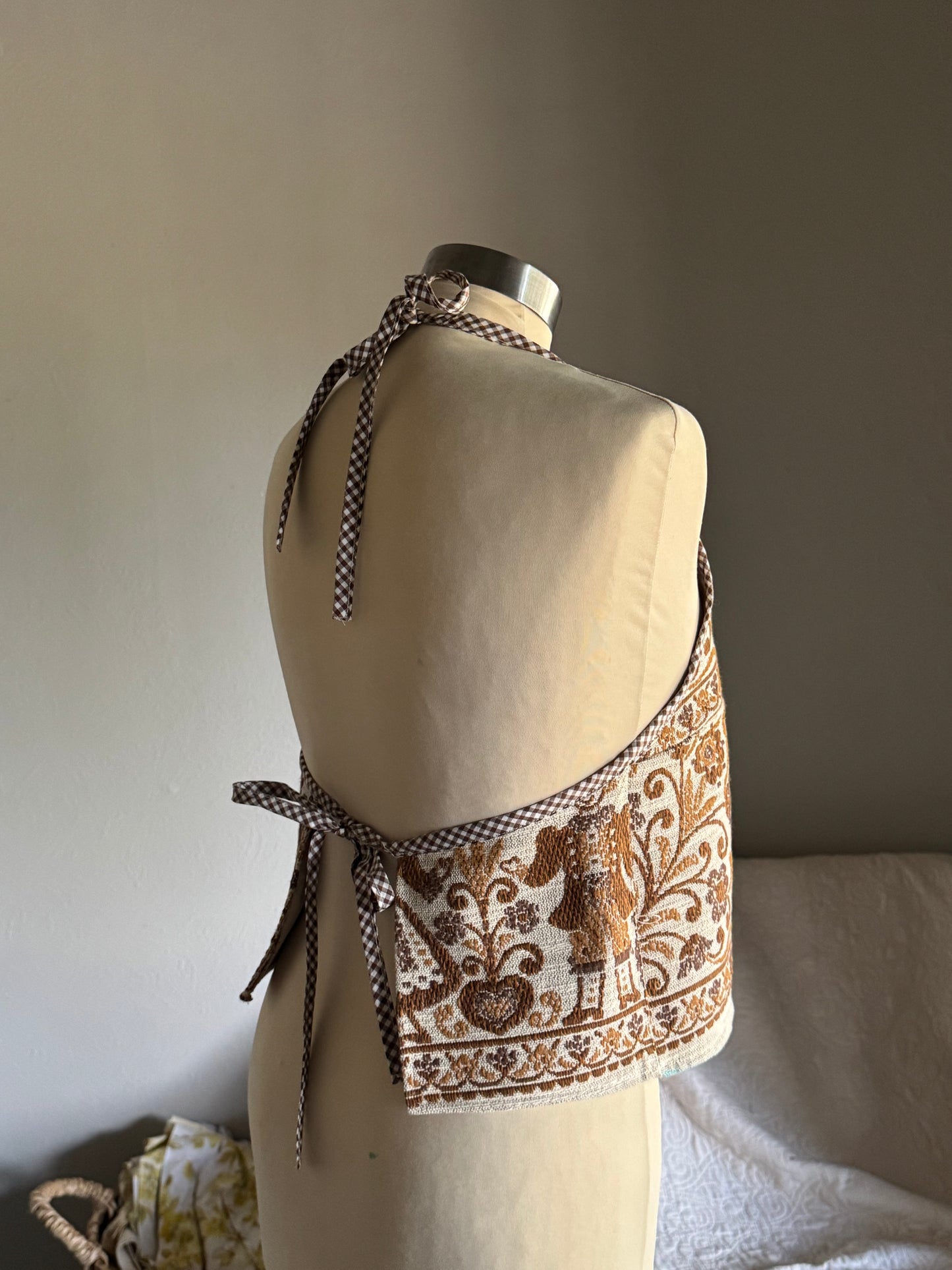 Brenda Handcrafted Vintage Tapestry Halter Top