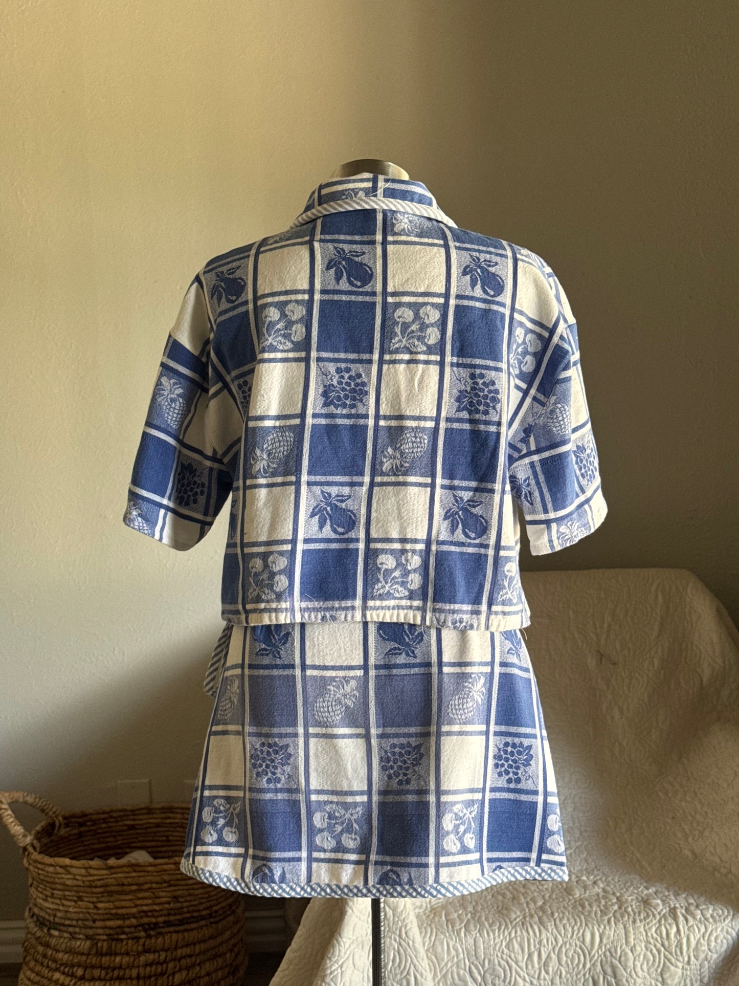Judy Handcrafted Vintage Tie Front Top