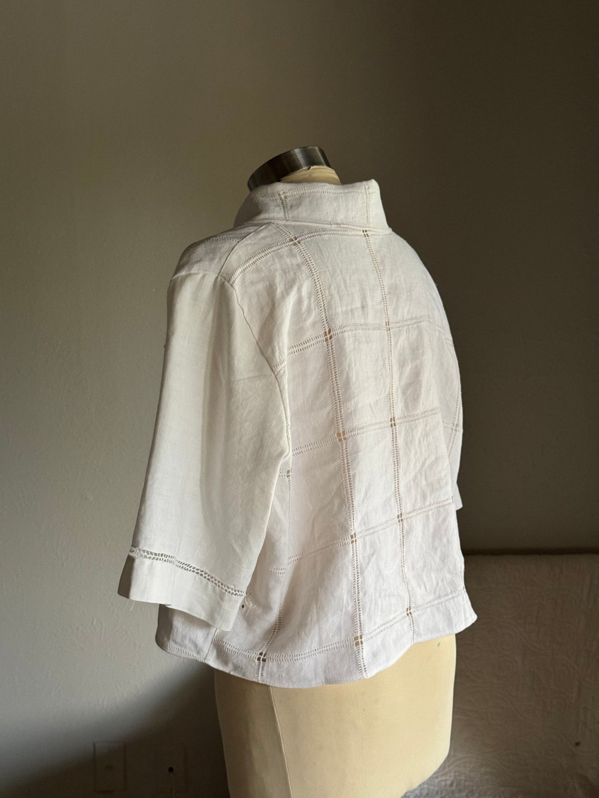 Judy Handcrafted Vintage Linen Tie Top